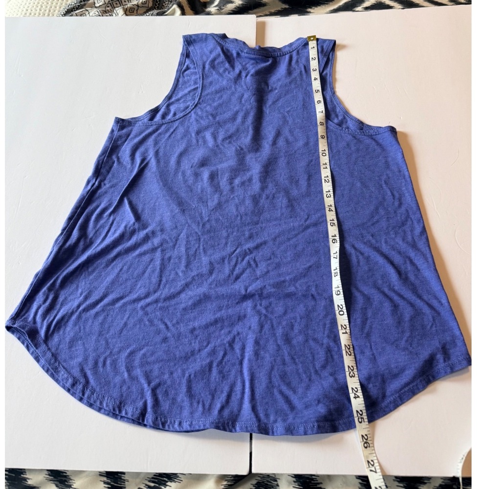 78&Sunny Womens Blue Distressed Striped Sun Graphic Tank Top XL Sleeveless - Picture 3 of 4